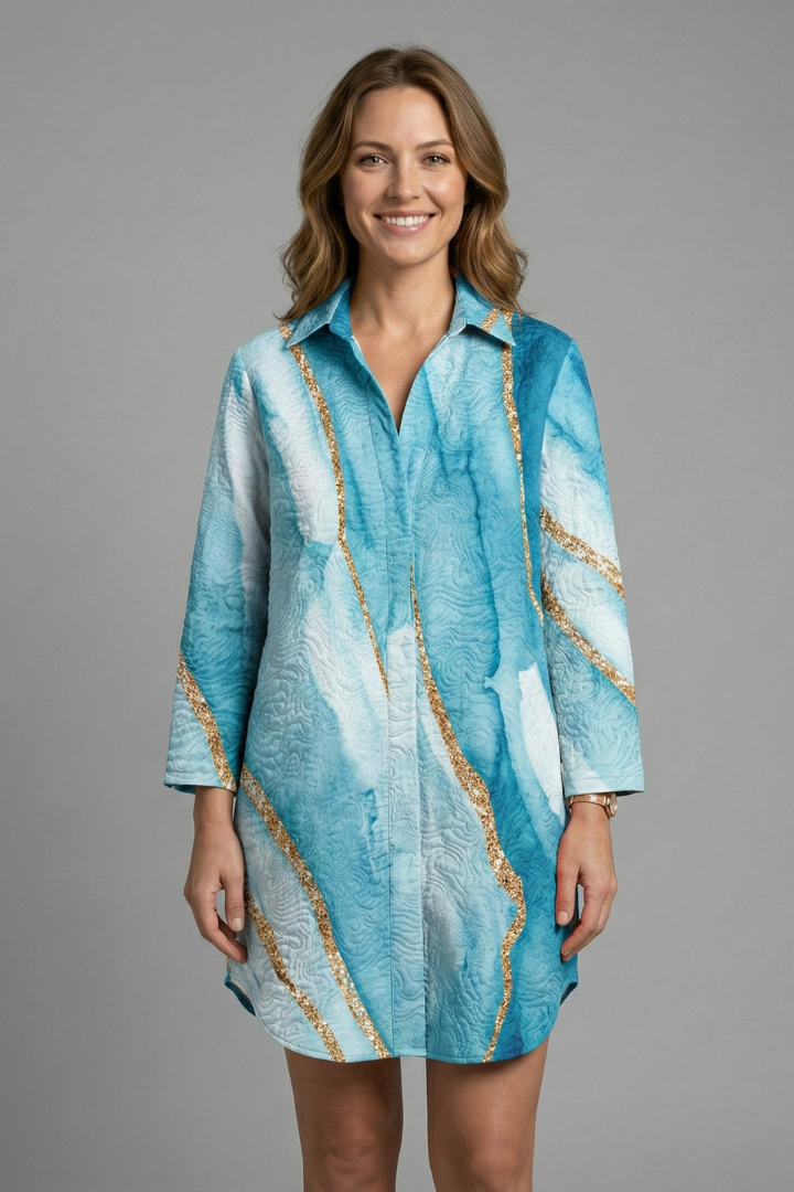Maura | Women's Beach Dress with Hood and Short Sleeves