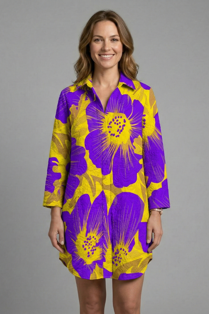 Maura | Women's Beach Dress with Hood and Short Sleeves