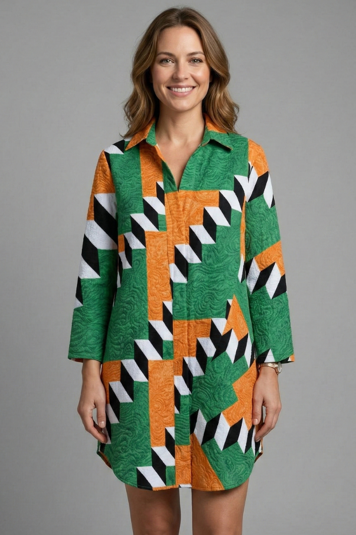 Maura | Women's Beach Dress with Hood and Short Sleeves