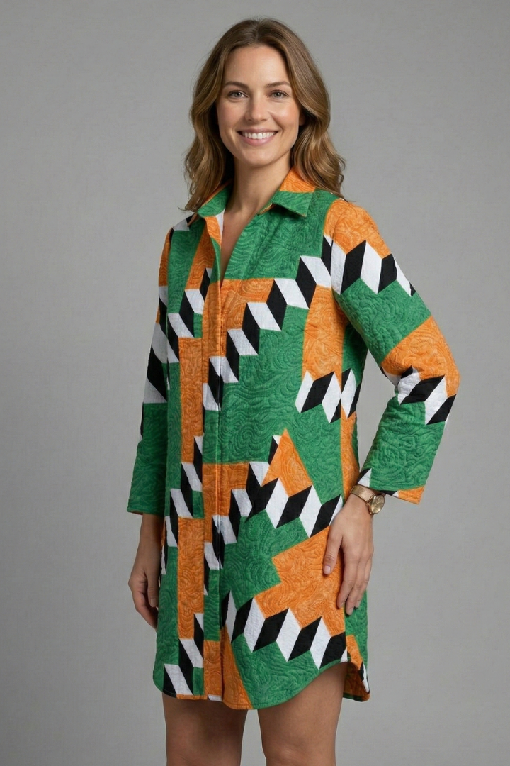 Maura | Women's Beach Dress with Hood and Short Sleeves