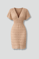 Milena | Women's Beach Dress with V-Neck and Short Sleeves