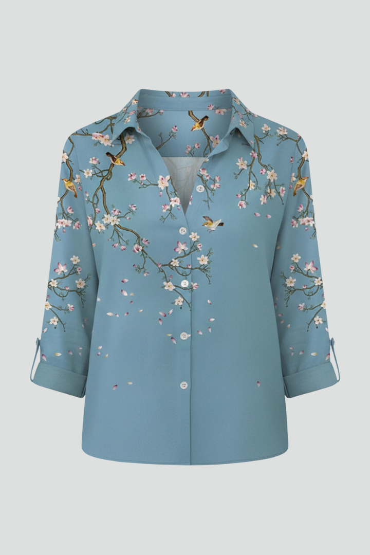 Concetta | Women's Blouse with Button Closure and Floral Print