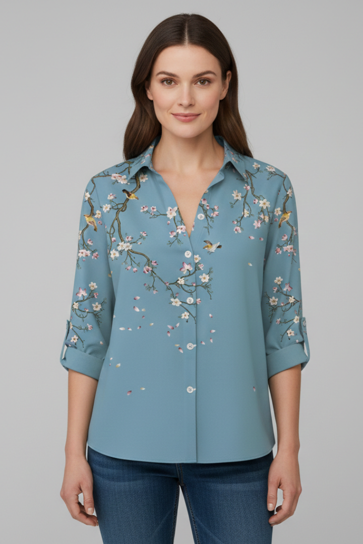 Concetta | Women's Blouse with Button Closure and Floral Print