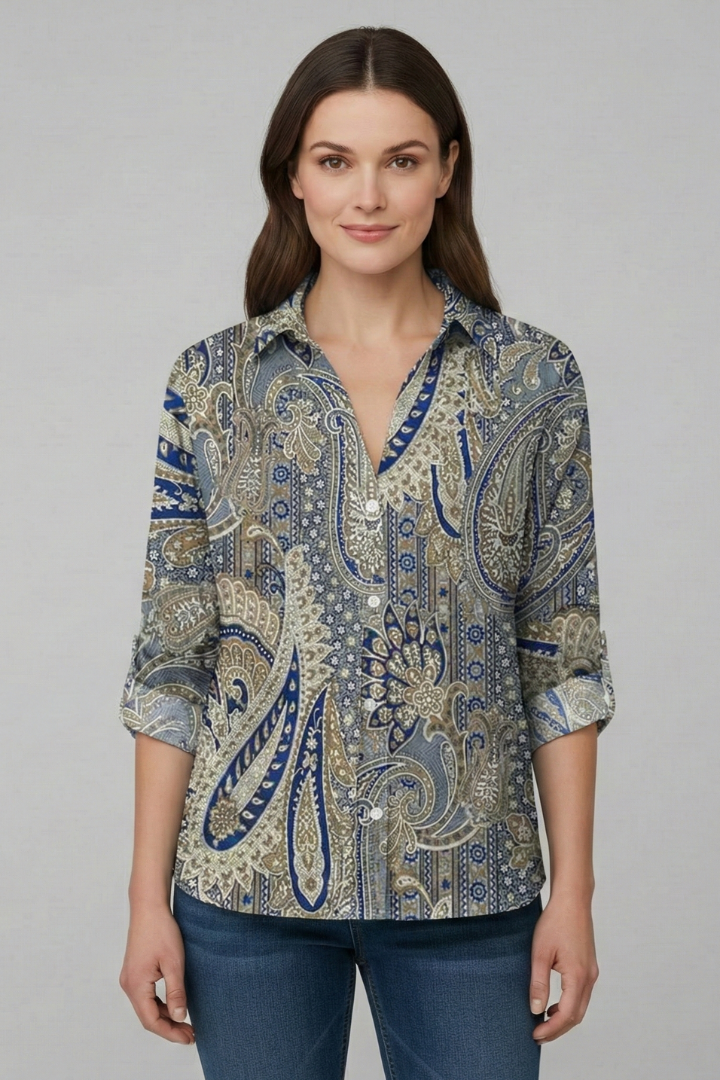 Concetta | Women's Blouse with Button Closure and Floral Print
