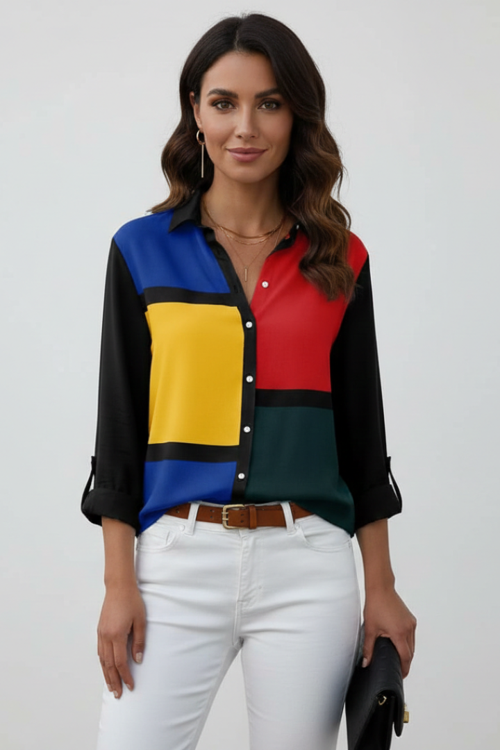Concetta | Women's Blouse with Button Closure and Floral Print