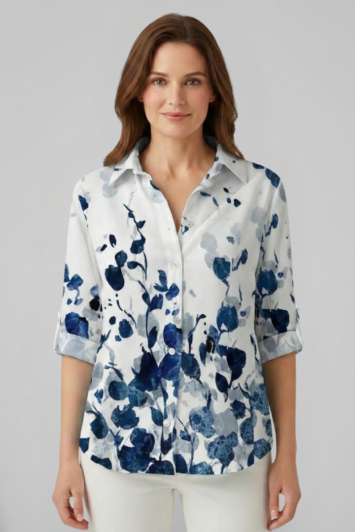 Comfort | Women's Blouse with Button Closure and Mandala Print