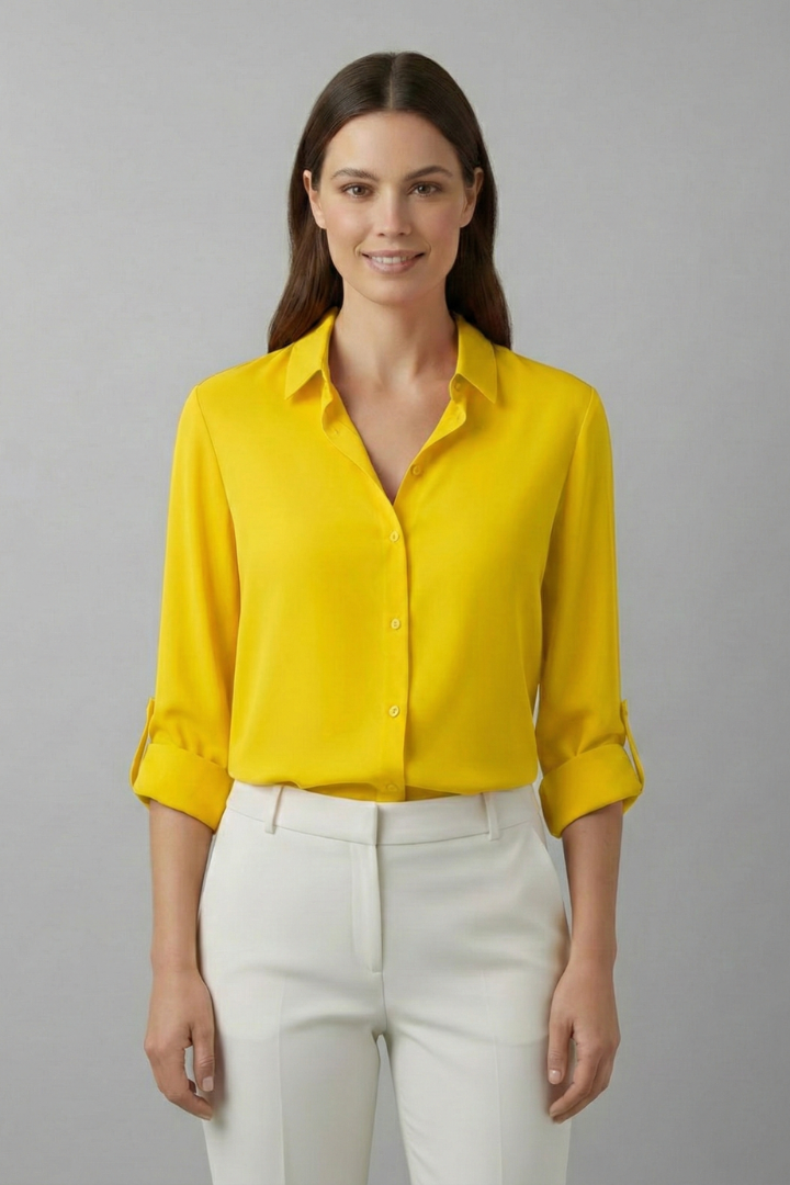 Cora | Women's Blouse with Collar and Button Fastening