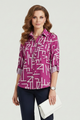 Carina | Women's Blouse with Turn-Down Collar and Roll-Up Sleeves