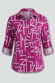 Carina | Women's Blouse with Turn-Down Collar and Roll-Up Sleeves