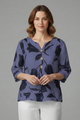Benedicta | Women's Blouse with V-Neck and Floral Print