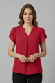 Madeleine | Women’s Blouse with V-Neck and Short Sleeves