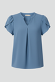 Madeleine | Women’s Blouse with V-Neck and Short Sleeves