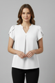 Madeleine | Women’s Blouse with V-Neck and Short Sleeves