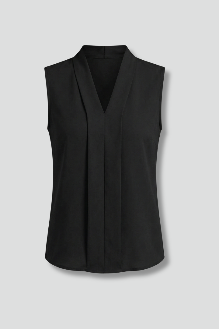 Christabel | Women's Blouse with V-Neck and Sleeveless Design