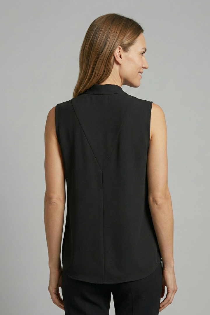 Christabel | Women's Blouse with V-Neck and Sleeveless Design