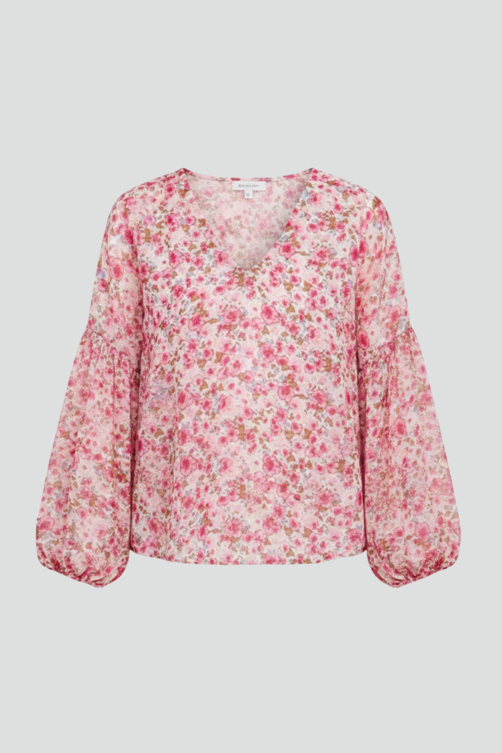 Cassandra | Women's Blouse with V Neckline and Floral Print