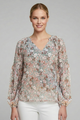 Cassandra | Women's Blouse with V Neckline and Floral Print