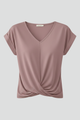 Halcyon | Women's Blouse with V Neckline and Short Sleeves