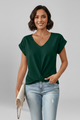 Rilla | Women's Blouse with V Neckline and Short Sleeves