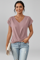 Rilla | Women's Blouse with V Neckline and Short Sleeves