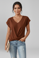 Rilla | Women's Blouse with V Neckline and Short Sleeves