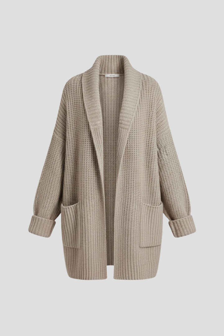 Brigitta | Women’s Cardigan with V Neck and Surface