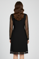 Cecilia | Women's Cocktail Dress with Sequined Sleeves and Plunging Neckline