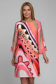 Myrna | Women's Dress with Abstract Print and Long Sleeves