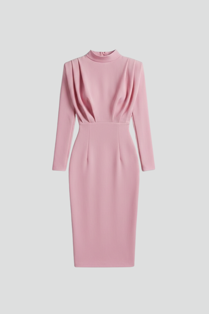 Lorna | Women's Dress with High Neckline and Long Sleeves