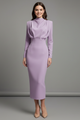 Lorna | Women's Dress with High Neckline and Long Sleeves