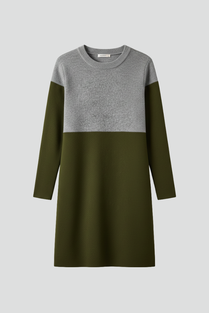 Olympia | Women's Dress with Long Sleeves and Structured Surface