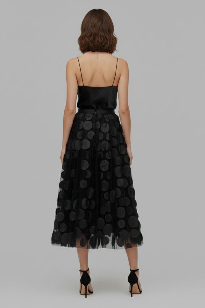 Olympia | Women's Dress with Long Sleeves and Structured Surface