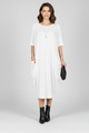 Pia | Women's Dress with Round Neck and Short Sleeves