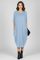 Pia | Women's Dress with Round Neck and Short Sleeves