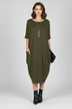 Pia | Women's Dress with Round Neck and Short Sleeves