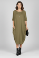 Pia | Women's Dress with Round Neck and Short Sleeves