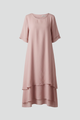 Pilar | Women's Dress with Round Neckline and Short Sleeves
