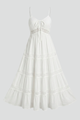 Paulina | Women's Dress with Spaghetti Straps and Tiered Skirt