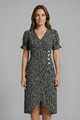 Peggy | Women's Dress with V-Neck and Button Front