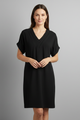 Meara | Women's Dress with V-Neck and Short Sleeves