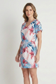 May | Women's Dress with V-Neck and Short Sleeves