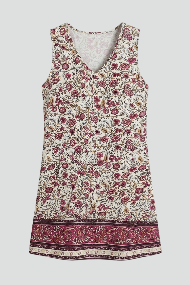 Lumen | Women's Dress with V-Neck and Sleeveless Cut