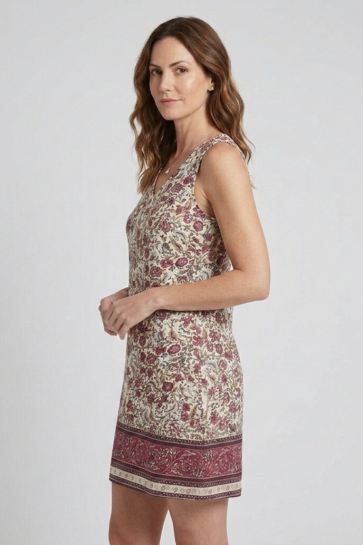 Lumen | Women's Dress with V-Neck and Sleeveless Cut