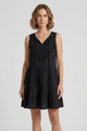 Lucasta | Women's Dress with V-Neck and Tiered Hem