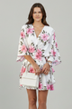 Livia | Women's Dress with V Neck and Ruffled Hem