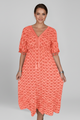 Poppy | Women's Dress with V Neck and Short Sleeves