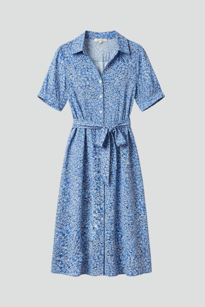 Pascale | Women's Dress with V Neckline and Button Closure