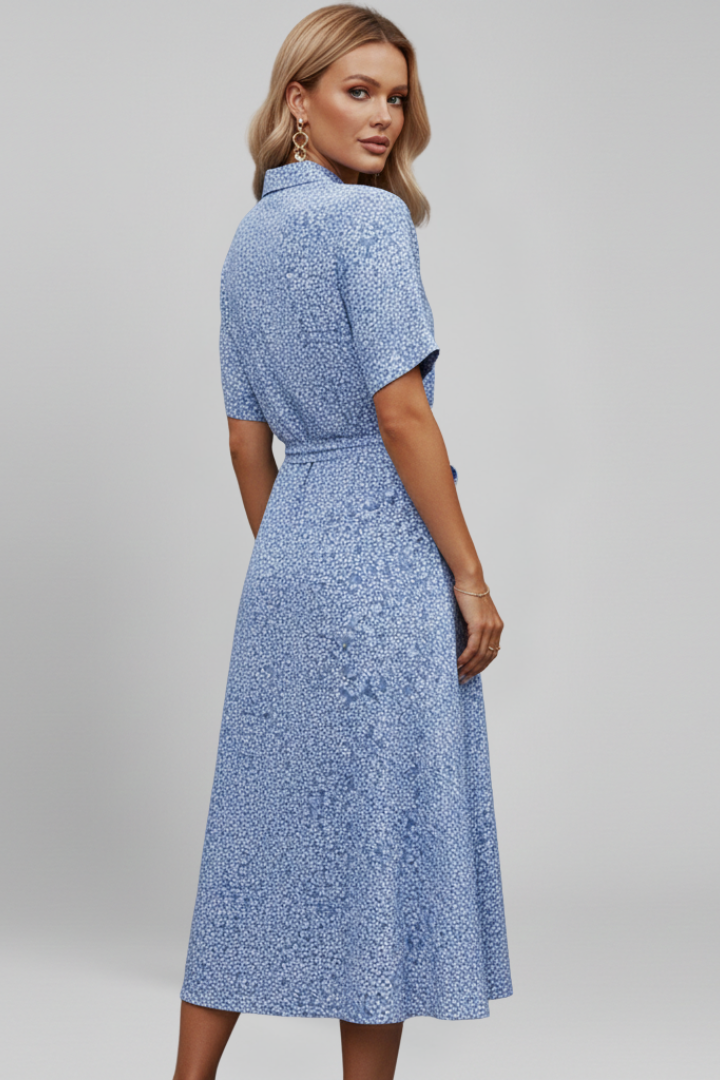 Pascale | Women's Dress with V Neckline and Button Closure