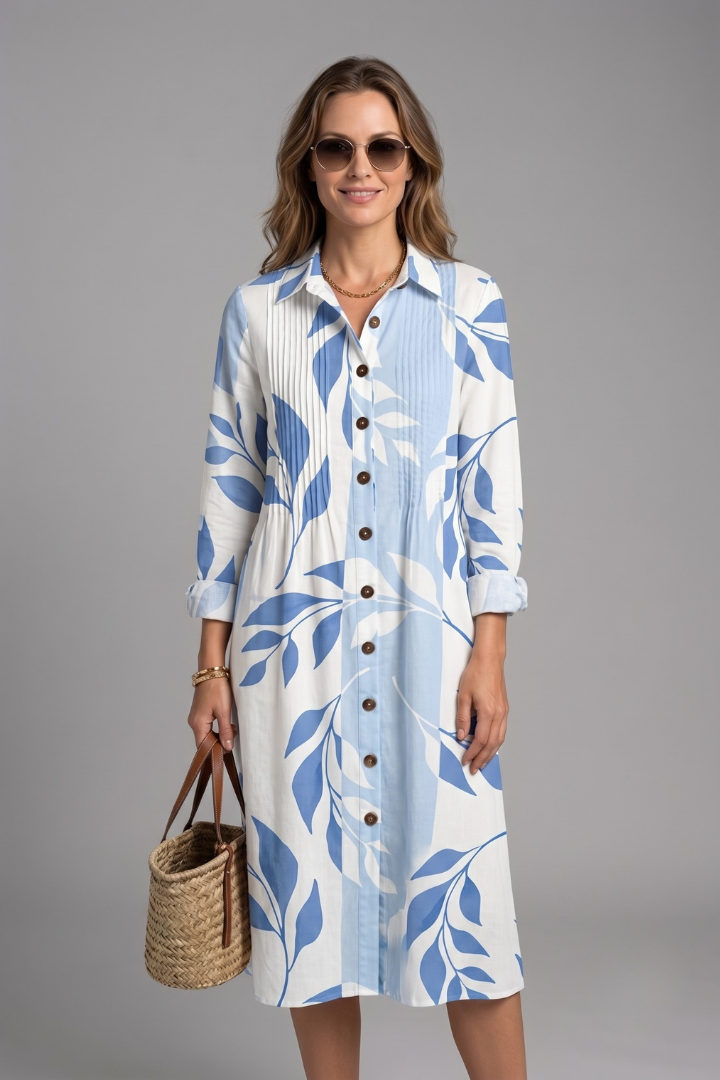 Arletta | Women's Elegant Boho Dress with Button Front for Casual Wear