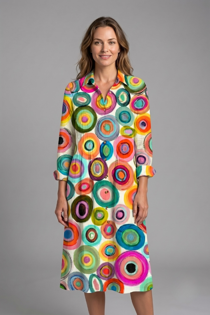 Arletta | Women's Elegant Boho Dress with Button Front for Casual Wear